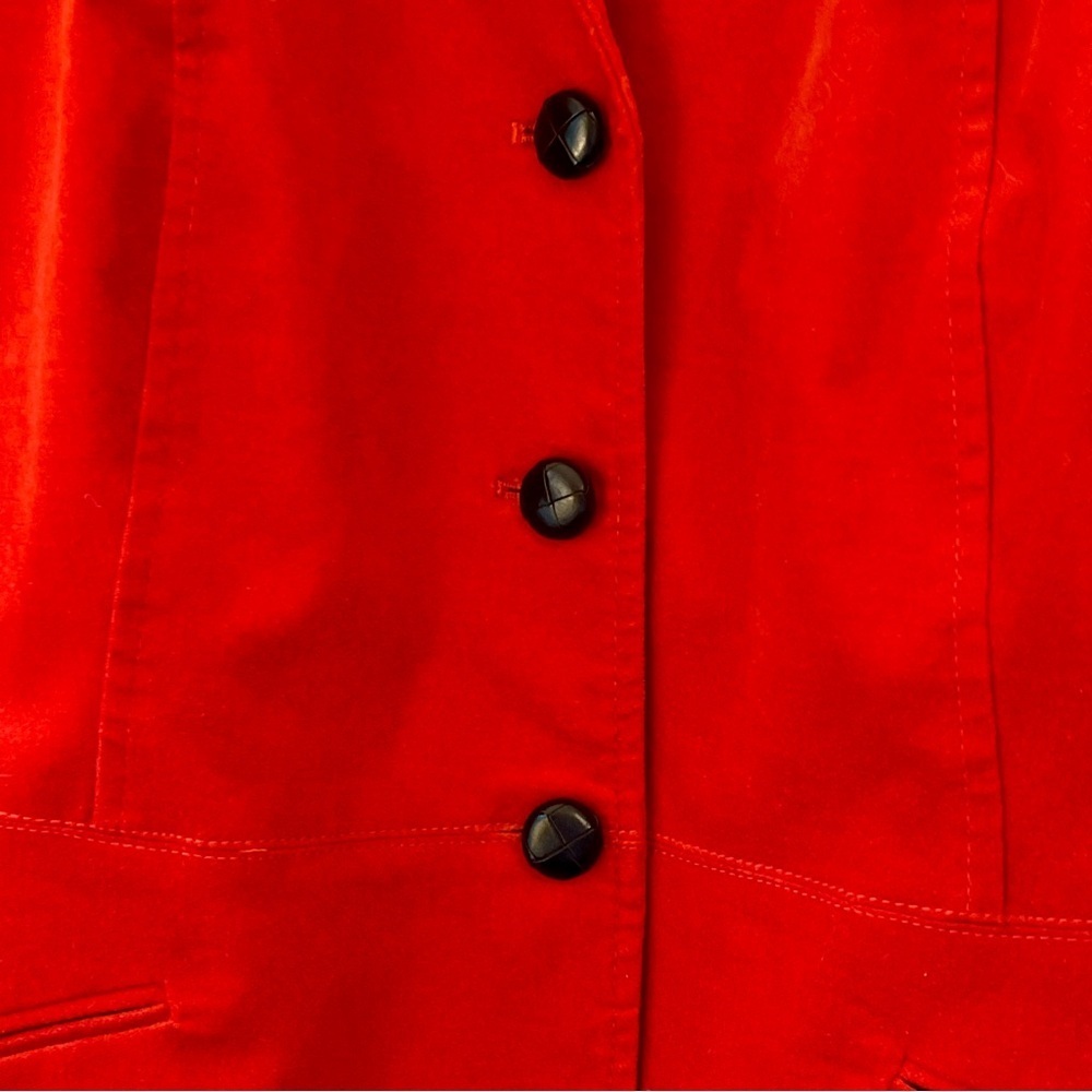 Talbots Classic Velvet Deep Orange Blazer Size 12p - Picture 3 of 8